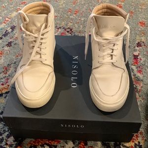 Nisolo Reina High Top Sneak - Bone 8.5